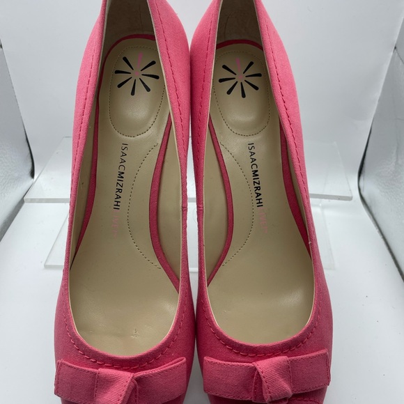 ISSAAC MIZRAHI pink wedge shoes 10w - Picture 2 of 16